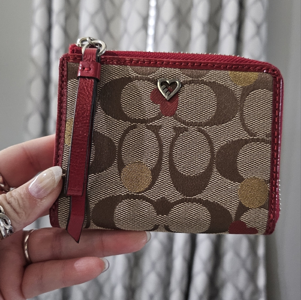 Brown and Red Patterned Wallet